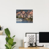Turm Boat in Little Venice and River Regnitz Poster (Heimbüro)