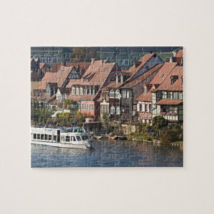 Turm Boat in Little Venice and River Regnitz Puzzle