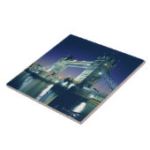 Turm-Brücke an der Dämmerung Fliese (Seite)