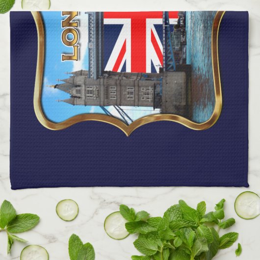 Turm-Brücke Geschirrtuch (Gefaltet)