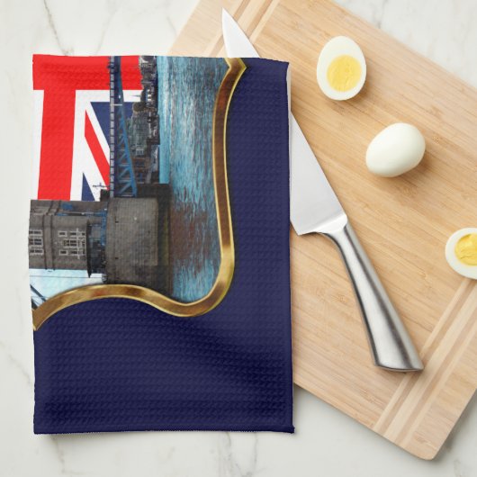 Turm-Brücke Geschirrtuch (Viertel Falte)