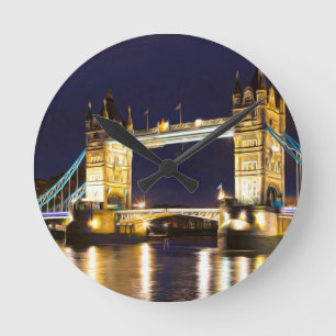 Turm-Brücke London Runde Wanduhr