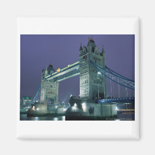 Turm-Brücke nachts, London, England Magnet