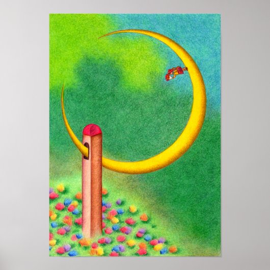 Turm, der den Halbmond gefangen hat. Poster (Vorne)