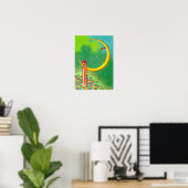 Turm, der den Halbmond gefangen hat. Poster (Heimbüro)