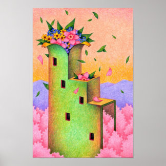 Turm, der die Ankunft des Frühlings signalisiert. Poster