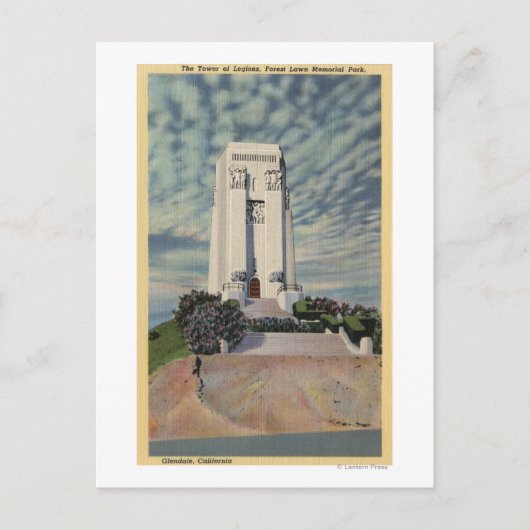Turm der Legionen, Gedenkpark auf dem Waldrasen Postkarte (Vorderseite)