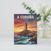 Turm des Herkules Spanien Postkarte (Stehend Vorderseite)