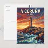 Turm des Herkules Spanien Postkarte (Vorne/Hinten)