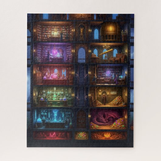 Turm des Zauberers Puzzle (Vertikal)