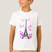 TURM-DRUCK LIEBE-PARIS EIFFEL T-Shirt (Vorderseite)