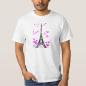 TURM-DRUCK LIEBE-PARIS EIFFEL T-Shirt (Vorderseite)