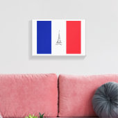 Turm-französischer Flaggen-Leinwand-Druck Paris Leinwanddruck (Insitu (Wohnzimmer))