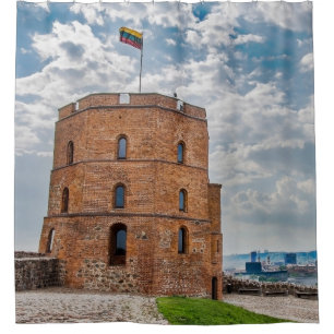 Turm Gediminas in Vilnius, Litauen Duschvorhang