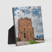 Turm Gediminas in Vilnius, Litauen Fotoplatte (Vorderseite)