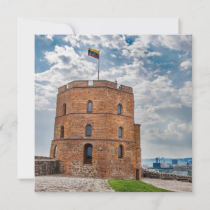 Turm Gediminas in Vilnius, Litauen Karte
