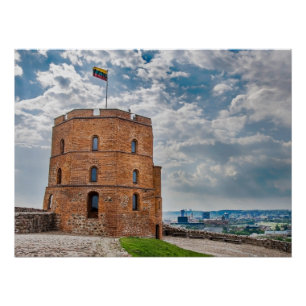 Turm Gediminas in Vilnius, Litauen Poster
