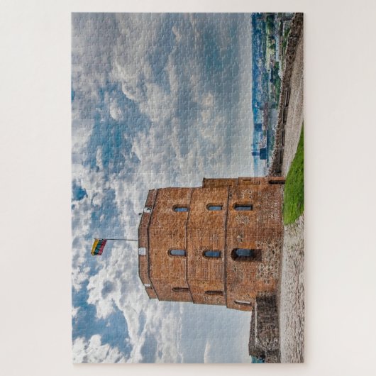 Turm Gediminas in Vilnius, Litauen Puzzle (Vertikal)