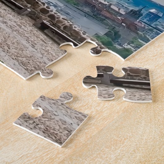 Turm Gediminas in Vilnius, Litauen, Puzzle Jigsaw (Seite)