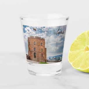 Turm Gediminas in Vilnius, Litauen Schnapsglas