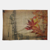 Turm Herbstahorn-Blätterfallparis Eiffel Geschirrtuch (Horizontal)