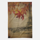 Turm Herbstahorn-Blätterfallparis Eiffel Geschirrtuch (Vertikal)