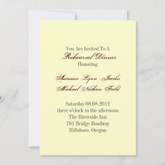 Turm-Hochzeits-Proben-Abendessen Paris Eiffel Einladung (Vorderseite)