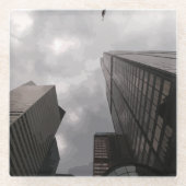 Turm in der Stadt. Glasuntersetzer (Vorderseite)