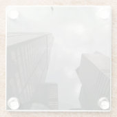 Turm in der Stadt. Glasuntersetzer (Rückseite)