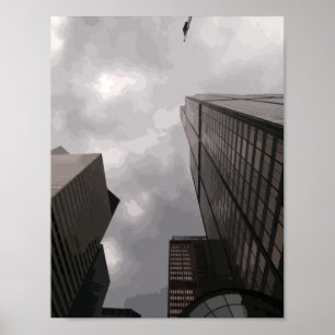 Turm in der Stadt. Poster