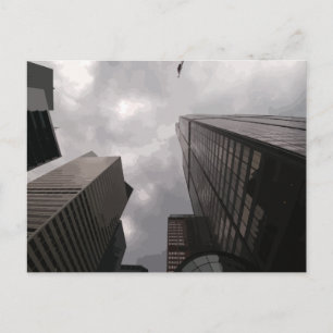 Turm in der Stadt. Postkarte