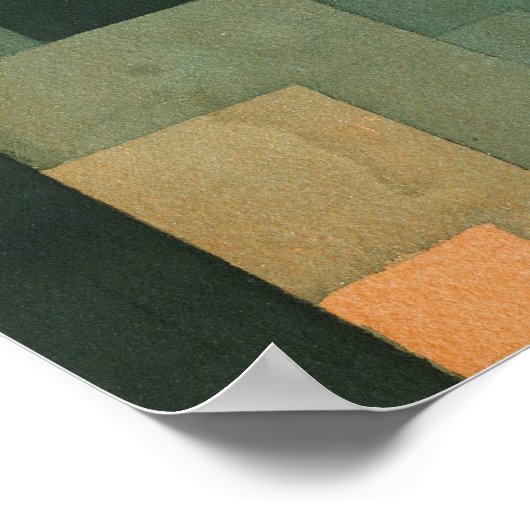 Turm in Orange und Green : Paul Klee 1922 Poster (Ecke)