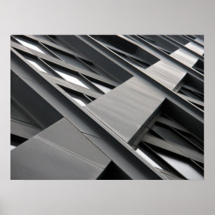 Turm Johns Hancock - Querabstützen Poster