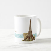 Turm-Kaffee-Tee-Schokoladen-Tasse Paris Eiffel Kaffeetasse (VorderseiteRechts)