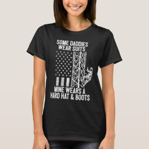 Turm Kletter Tochter Sohn Amerikanische Flagge Vat T-Shirt