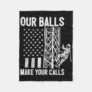 Turm Kletterer Amerikanische USA-Flagge Unsere Mac Fleecedecke