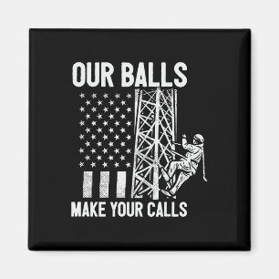 Turm-Kletterer Amerikanische USA-Flagge Unsere Mac Magnet