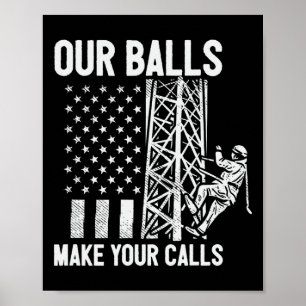 Turm Kletterer Amerikanische USA-Flagge Unsere Mac Poster