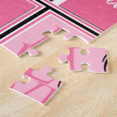 Turm-Liebe-Rosa-Schwarzes Paris Eiffel Puzzle (Seite)