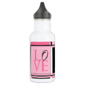 Turm-Liebe-Rosa-Schwarzes Paris Eiffel Trinkflasche (Links)