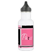 Turm-Liebe-Rosa-Schwarzes Paris Eiffel Trinkflasche (Rechts)