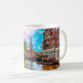 Turm Munttoren. Amsterdam. Holland. Kaffeetasse (VorderseiteRechts)