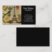 Turm Musiknotenkamelienfranzoseparis Eiffel Visitenkarte (Vorne/Hinten)