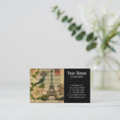 Turm Musiknotenkamelienfranzoseparis Eiffel Visitenkarte (Stehend Vorderseite)