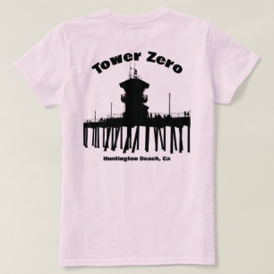 Turm-Null-Silhouette - Huntington Beach Pier  T-Shirt