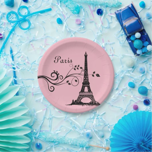 Turm-Papier-Teller Paris Eiffel Pappteller (Party)