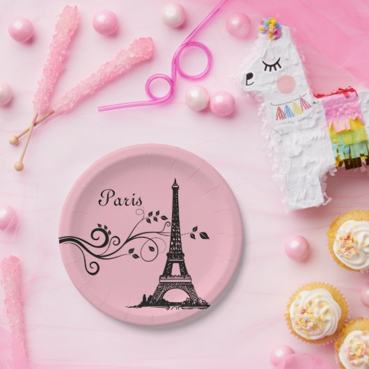 Turm-Papier-Teller Paris Eiffel Pappteller (Party)