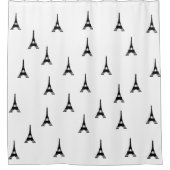 Turm Paris Eiffel Schwarz-weiß Duschvorhang (Vorderseite)