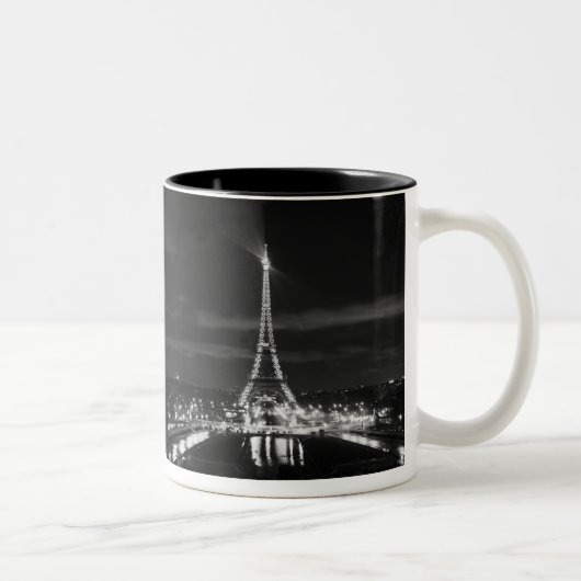 TURM Paris Frankreich EIFFEL Stadt von Lichter Zweifarbige Tasse (Rechts)
