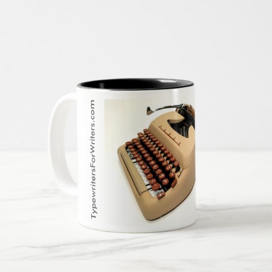 Turm-Präsidentenschreibmaschine Zweifarbige Tasse (Vorderseite Links)